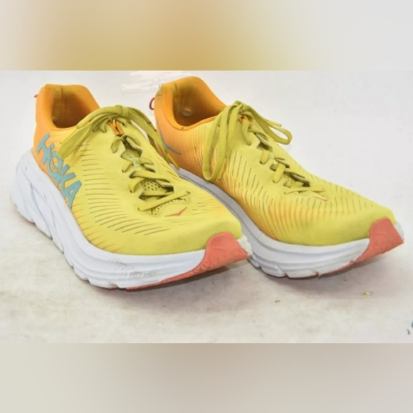 Hoka One One Rincon 2 Shoe Lime Yellow & Black Running Sneaker Men sz 13 - Picture 6 of 8